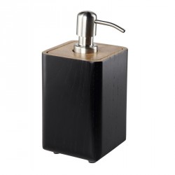 Soap dispenser, black-stained oak